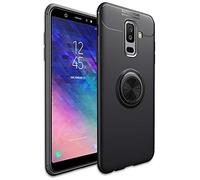 NALIA Custodia Anello per Samsung Galaxy A6 Plus - Stand 360° & per Supporto Magnetico - GRIP360 (Cover Silicone Opaca) - Marchio Tedesco