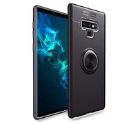 NALIA Custodia Anello per Samsung Galaxy Note 9 - Stand 360° & per Supporto Magnetico - GRIP360 (Cover Silicone Opaca) - Marchio Tedesco, Colore:Nero