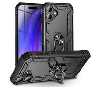 NALIA Custodia Antiurto per iPhone 17 - Anello 360° & Compatibile Supporto Magnetico - RINGDEFEND (Cover Militare) - Marchio Tedesco, Colore:Nero