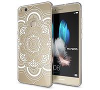 NALIA Custodia compatibile con Huawei P10 Lite, Cover Silicone Trasparente Sottile Case Gomma Morbido Cellulare Ultra-Slim Protettiva Telefono Bumper Guscio, Designs:Pattern Flowers