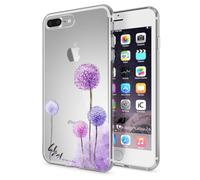 NALIA Custodia compatibile con iPhone 8 Plus / 7 Plus, Cover Protezione Silicone Trasparente Sottile Case, Gomma Morbido Cellulare Slim Protettiva Bumper, Motiv:Dandelion Pink Rosa