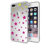 NALIA Custodia compatibile con iPhone 8 Plus / 7 Plus, Cover Protezione Silicone Trasparente Sottile Case, Gomma Morbido Cellulare Slim Protettiva Bumper, Motiv:Stars