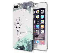 NALIA Custodia compatibile con iPhone 8 Plus / 7 Plus, Cover Protezione Silicone Trasparente Sottile Case, Gomma Morbido Cellulare Slim Protettiva Bumper, Motiv:Deer