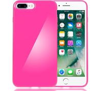 NALIA Custodia compatibile con iPhone 8 Plus / 7 Plus, Cover Protezione Slim Case Protettiva Morbido Cellulare in Silicone, Gomma Jelly Telefono Bumper Sottile - Pink Rosa
