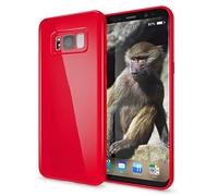 NALIA Custodia compatibile con Samsung Galaxy S8, Cover Protezione Ultra-Slim Smartphone Case Protettiva Morbido Cellulare in Silicone Gel, Gomma Jelly Telefono Bumper Sottile, Colore:Rosso