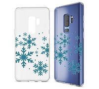 NALIA Custodia compatibile con Samsung Galaxy S9 Plus, Cover Protezione Silicone Trasparente Sottile Case, Morbido Gomma Cellulare Ultra-Slim Protettiva Bumper Guscio, Designs:Snowflakes