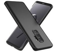 NALIA Custodia compatibile con Samsung Galaxy S9 Plus, Cover Protezione Ultra-Slim Hard-Case Rigida Protettiva Telefono Cellulare, Smartphone Bumper Sottile en Effetto Metallo, Colore:Nero