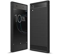 NALIA Custodia compatibile con Sony Xperia XA1, Cover Protezione Ultra-Slim Case Protettiva Morbido Cellulare in Silicone Gomma Bumper Telefono Smartphone Copertura Sottile Antiscivolo - Nero