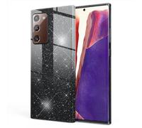 NALIA Custodia Glitter compatibile con Samsung Galaxy Note 20 - Look Scintillante & Grip - SHINEPOP (Silicone Cover) - Brand di Berlino, Colore:Nero