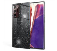 NALIA Custodia Glitter compatibile con Samsung Galaxy Note 20 Ultra - Look Scintillante & Grip - SHINEPOP (Silicone Cover) - Brand di Berlino, Colore:Nero