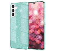 NALIA Custodia Glitter compatibile con Samsung Galaxy S24 Plus - Look Scintillante & Grip - SHINEPOP (Silicone Cover) - Brand di Berlino, Colore:Menta