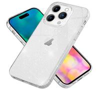 NALIA Custodia Glitter per iPhone 14 Pro Max - Cover, Chiaro | Effetto Diamante, Finitura Vellutata, Su Misura, Bodyguard Invisibile, DAZZLIN