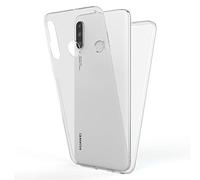 NALIA Custodia Integrale compatibile con Huawei P30 lite, 360 Gradi Fronte e Retro Cover con Protezione Schermo Full-Body Case Protettiva Copertura Resistente Completo Bumper, Colore:Trasparente