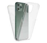 NALIA Custodia Integrale compatibile con iPhone 11 Pro, 360 Gradi Fronte e Retro Cover con Protezione Schermo Full-Body Case Protettiva Copertura Resistente Completo Bumper, Colore:Trasparente
