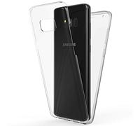 NALIA Custodia Integrale compatibile con Samsung Galaxy S8 Plus, Fronte & Retro Cover Protettiva con Vetro Temperato, Sottile Grip Bumper Case Telefono Cellulare Protezione, Colore:Nero