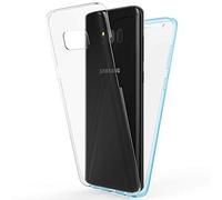 NALIA Custodia Integrale compatibile con Samsung Galaxy S8 Plus, Fronte & Retro Cover Protettiva con Vetro Temperato, Sottile Grip Bumper Case Telefono Cellulare Protezione, Colore:Blu