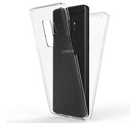 NALIA Custodia Integrale compatibile con Samsung Galaxy S9 Plus, Fronte & Retro Cover Protettiva con Vetro Temperato, Sottile Grip Bumper Case Telefono Cellulare Protezione, Colore:Trasparente