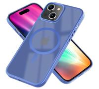 NALIA Custodia Magnetica per iPhone 15 - Opaco-Trasparente & Compatibile MagSafe - MATTEX (Antiscivolo, Antiurto & Anti-Impronta) - Marchio Tedesco, Colore:Blu Chiaro