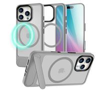 NALIA Custodia Magnetica per iPhone 16 Pro Max - Supporto & Protezione Camera - TRITON (Opaca Trasparente & Ibrida) - Marchio Tedesco, Colore:Grigio Titanio