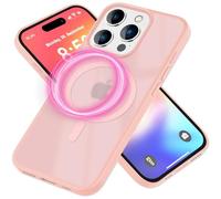 NALIA Custodia Magnetica per iPhone 16 Pro - Opaco-Trasparente & Compatibile MagSafe - MATTEX (Antiscivolo, Antiurto & Anti-Impronta) - Marchio Tedesco, Colore:Rosa