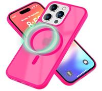 NALIA Custodia Magnetica per iPhone 16 Pro - Opaco-Trasparente & Compatibile MagSafe - MATTEX (Antiscivolo, Antiurto & Anti-Impronta) - Marchio Tedesco, Colore:Pink