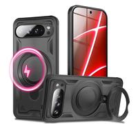 NALIA Custodia Magnetica Robusta per Google Pixel 10 Pro, Nero Vulcanico | Guscio Duro, Cuore Morbido, Presa Tattica, Potenza Magnetica & Compatibilità, Basta Dondolii, STORMGUARD
