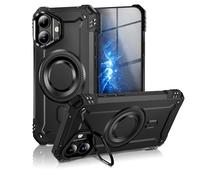 NALIA Custodia Magnetica Robusta per iPhone 17 - Compatibile MagSafe & Stand Fotocamera - GRANITE (Cover Antiurto Rigida) - German Brand