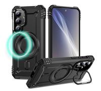 NALIA Custodia Magnetica Robusta per Samsung Galaxy S25 Plus - Compatibile MagSafe & Stand Fotocamera - GRANITE (Cover Antiurto Rigida) - German Brand