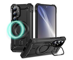 NALIA Custodia Magnetica Robusta per Samsung Galaxy S25 Plus - Compatibile MagSafe & Stand Fotocamera - GRANITE (Cover Antiurto Rigida) - German Brand