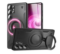 NALIA Custodia Magnetica Robusta per Samsung Galaxy S26 Ultra - Anello Supporto 360° & Compatibile MagSafe - STORMGUARD (Cover Outdoor) - Marchio Tedesco, Colore:Nero Vulcanico