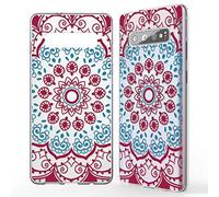 NALIA Custodia Motivo compatibile con Samsung Galaxy S10, Sottile Disegno Silicone Cellulare Protettiva Cover, Ultra-Slim Telefono Protezione Bumper Gomma Morbido Case, Designs:Red Mandala