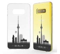 NALIA Custodia Motivo compatibile con Samsung Galaxy S10e, Sottile Disegno Silicone Cellulare Protettiva Cover Ultra-Slim Telefono Protezione Bumper Gomma Morbido Case, Designs:Berlin Skyline