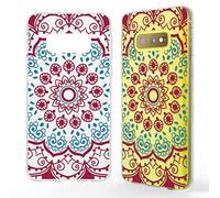 NALIA Custodia Motivo compatibile con Samsung Galaxy S10e, Sottile Disegno Silicone Cellulare Protettiva Cover Ultra-Slim Telefono Protezione Bumper Gomma Morbido Case, Designs:Red Mandala