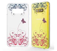 NALIA Custodia Motivo compatibile con Samsung Galaxy S10e, Sottile Disegno Silicone Cellulare Protettiva Cover Ultra-Slim Telefono Protezione Bumper Gomma Morbido Case, Designs:Butterfly