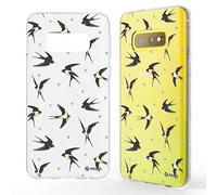 NALIA Custodia Motivo compatibile con Samsung Galaxy S10e, Sottile Disegno Silicone Cellulare Protettiva Cover, Ultra-Slim Telefono Protezione Bumper Gomma Morbido Case, Designs:rondini