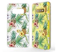 NALIA Custodia Motivo compatibile con Samsung Galaxy S10e, Sottile Disegno Silicone Cellulare Protettiva Cover, Ultra-Slim Telefono Protezione Bumper Gomma Morbido Case, Designs:Ananas acquerello