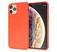 NALIA Custodia Neon compatibile con iPhone 11 Pro, Sottile Cover Protettiva Morbido Silicone Gel Copertura Antiurto, Case Skin Resistente Telefono Cellulare Protezione Gomma Bumper, Colore:Arancione