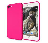 NALIA Custodia Neon compatibile con iPhone SE 2022 / SE 2020/8 / 7, Cover Protettiva Morbido Silicone Gel Copertura Antiurto, Case Skin Telefono Cellulare Protezione Gomma Bumper, Colore:Pink