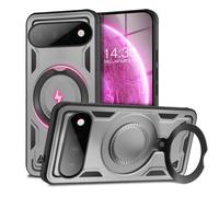 NALIA Custodia per Google Pixel 11 Pro XL, Argento Tempesta | Argento Tempesta, Guscio Duro, Cuore Morbido, Presa Tattica, Potenza Magnetica & Compatibilità, Basta Dondolii