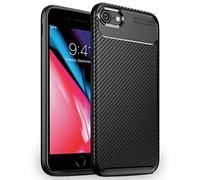 NALIA Custodia Protezione compatibile con iPhone SE 2022 / SE 2020/8 / 7, Ultra-Slim Cover Gel Case Protettiva Telefono Cellulare in Silicone Smartphone Bumper Resistente Copertura Sottile - Nero