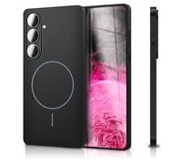 NALIA Custodia Rigida Magnetica Ultra-Sottile per Samsung Galaxy S26 - Compatibile MagSafe, Opaca & Anti-Impronta - CLOUD (Cover Anti-Giallo) - Marchio Tedesco, Colore:Nero Onice