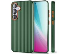 NALIA Custodia Rigida Opaca per Samsung Galaxy S25 - Anti-Impronte & Grip - NOVA (Design Strutturato) - Marchio Tedesco, Colore:Verde Foresta Notte