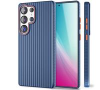 NALIA Custodia Rigida Opaca per Samsung Galaxy S25 Ultra - Anti-Impronte & Grip - NOVA (Design Strutturato) - Marchio Tedesco, Colore:Blu Mare Profondo