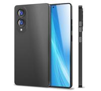 NALIA Custodia Rigida per Samsung Galaxy S25 Edge - Cover, Nero Opaco | Look Stealth Opaco Profondo, Protezione Precisa Delle Lenti, Tatto & Presa, PHANTOM
