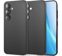 NALIA Custodia Rigida per Samsung Galaxy S25 - Opaca & 0.3mm Ultra Sottile - PHANTOM (Cover Sottilissima & Protezione Fotocamera Totale) - Marchio Tedesco, Colore:Nero Opaco