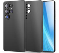 NALIA Custodia Rigida per Samsung Galaxy S25 Ultra - Cover, Nero Opaco | Look Stealth Opaco Profondo, Protezione Precisa Delle Lenti, Tatto & Presa, PHANTOM
