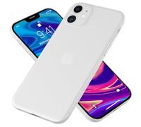 NALIA Custodia Rigida Ultra Sottile per iPhone 12 Mini - Opaca-Trasparente & 0.3mm Fina - PHANTOM (Cover Sottile & Fotocamera Protetta) - Marchio Tedesco, Colore:Bianco