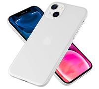 NALIA Custodia Rigida Ultra Sottile per iPhone 13 Mini - Opaca-Trasparente & 0.3mm Fina - PHANTOM (Cover Sottile & Fotocamera Protetta) - Marchio Tedesco, Colore:Bianco