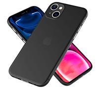 NALIA Custodia Rigida Ultra Sottile per iPhone 13 Mini - Opaca-Trasparente & 0.3mm Fina - PHANTOM (Cover Sottile & Fotocamera Protetta) - Marchio Tedesco, Colore:Nero