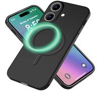 NALIA Custodia Rigida Ultra-Sottile per iPhone 16 - Cover, Nero Opaco | Anello Magnetico Tono Su Tono, Perfezione Sottile, Finitura Opaca Intensa, Precisione Nei Dettagli, THINIX